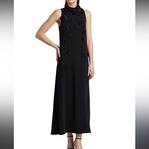ModCloth Black Sheath Beaded Gown Small